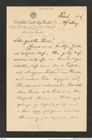 Nachlass Franz Steindachner, Brief von Emil Aug. Goeldi an Franz Steindachner (31.03.1901), Inv.Nr. 168.07, Seite 1